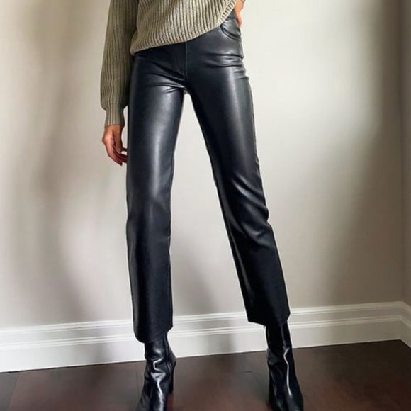 Aritzia Pants - Aritzia Wilfred Melina Vegan Leather Pant Black